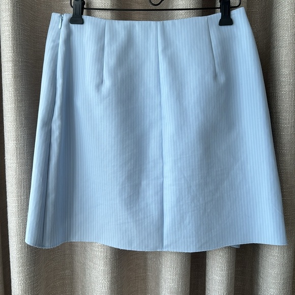 Zara Blue Stripe Mini Skirt - Picture 3 of 9